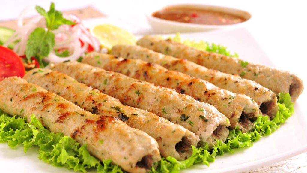 Seekh kebab with Naan